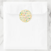 Liefde Tuin Lente Bloemen & Harten Ronde Sticker (Tas)