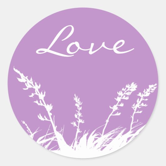 Liefde Tuin Silhouet Envelop Sticker Seal (Voorkant)