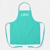Liefde, turquoise wit schort (Voorkant)