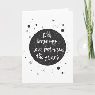 Liefde tussen de Stars Greetings Card Kaart