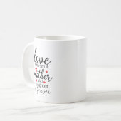 Liefde tussen een moeder & dochter is Forever Foto Koffiemok (Voorkant links)