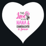 liefde tussen een nana en een kleindochter is ooit hart sticker<br><div class="desc">liefde tussen een nana en een kleindochter is ooit</div>