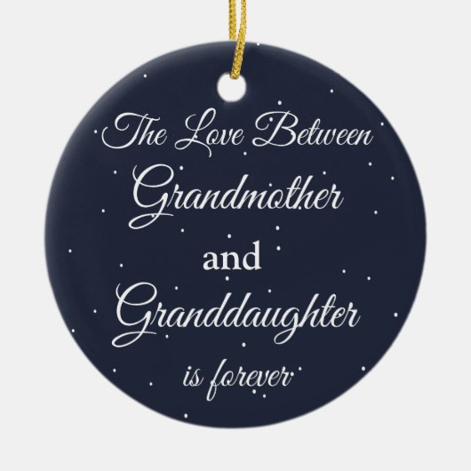 Liefde tussen grootmoeder kleindochter is voor alt keramisch ornament (Voorkant)