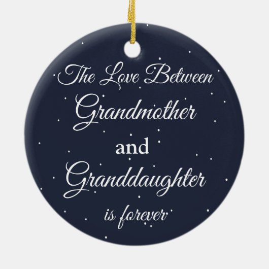 Liefde tussen grootmoeder kleindochter is voor alt keramisch ornament (Achterkant)