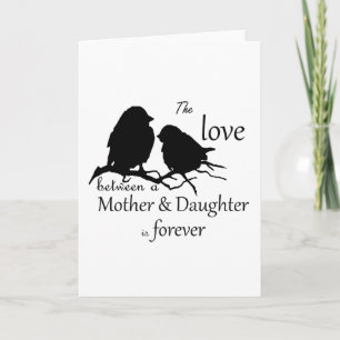 Liefde tussen moeder dochter Bird Quote Kaart