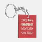 Liefde tussen twee dwazen sleutelhanger (Voorkant Links)