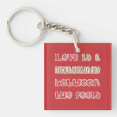 Liefde tussen twee dwazen sleutelhanger (Voorkant)