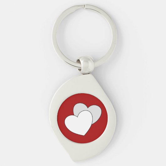 Liefde - Twee harten Sleutelhanger (Voorkant)