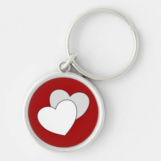 Liefde - Twee harten Sleutelhanger (Voorkant)