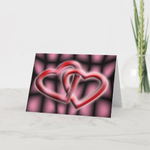Liefde twee harten Valentijnse met tussenwind lee Feestdagen Kaart