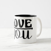 LIEFDE. TWEEKLEURIGE KOFFIEMOK (Voorkant rechts)