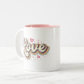 Liefde Tweekleurige Koffiemok (Voorkant links)