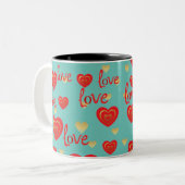 liefde tweekleurige koffiemok (Voorkant links)