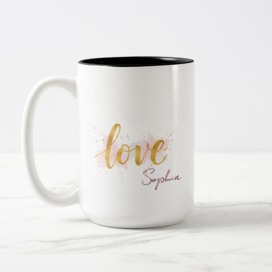 Liefde Tweekleurige Koffiemok (Links)