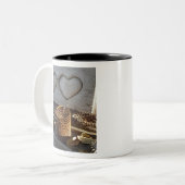 liefde tweekleurige koffiemok (Voorkant links)