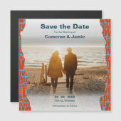 Liefde Typografie Border Je foto De datum opslaan Magnetische Uitnodiging (Voorkant / Achterkant)