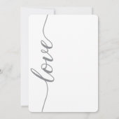 Liefde typografie Elegant bruiloft script Kaart (Achterkant)