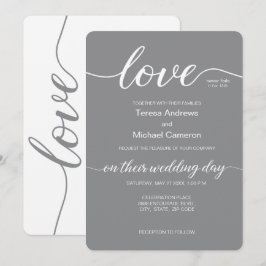 Liefde typografie Elegant bruiloft script Kaart