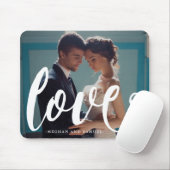 Liefde Typografie en Namen Foto Mousepad Muismat (Met muis)