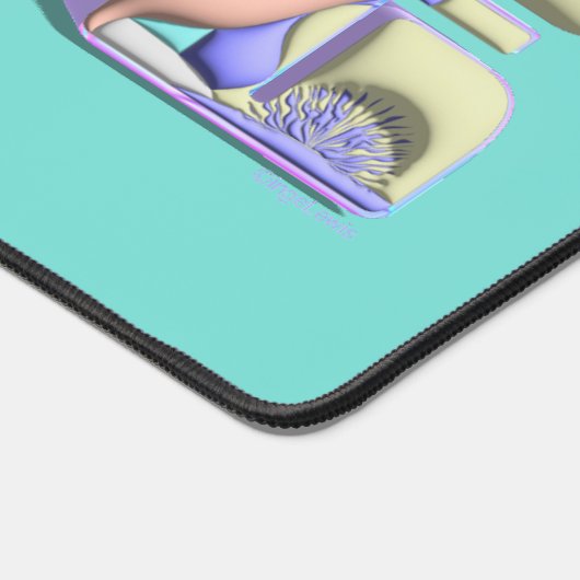 LIEFDE Typografie Kleurrijke Moderne 3D Abstracte  Bureaumat (Hoek)