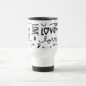 Liefde typografie koffiemok reisbeker (Center)