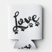 Liefde typografie met honden blikjeskoeler (Achterkant)