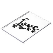 Liefde typografie met honden notitieboek (Linkerzijde)