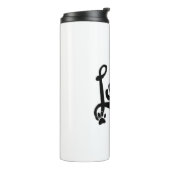 Liefde typografie met honden thermosbeker (Gedraaid links)