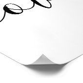 Liefde Typografie Minimalistisch zwart-wit Poster (Hoek)