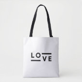Liefde Typografie Moderne Kunst Tote Bag (Voorkant)