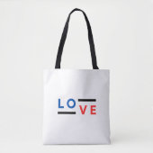 Liefde Typografie Moderne Kunst Tote Bag (Voorkant)