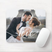 Liefde" Typografie Overlay Custom Photo Muismat (Met muis)