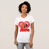 Liefde typografie rode foto t-shirt (Voorkant volledig)