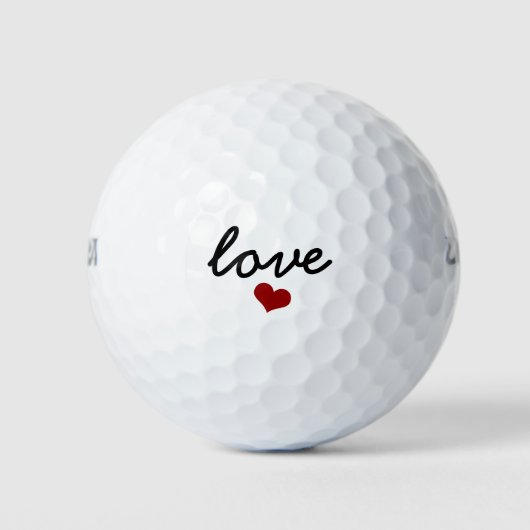 Liefde typografie rood hart golfballen (Voorkant)