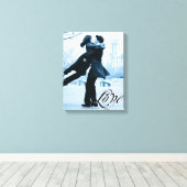 Liefde Typografie Uw Fotosjabloon Verpakt Canvas (Insitu (Houten vloer))