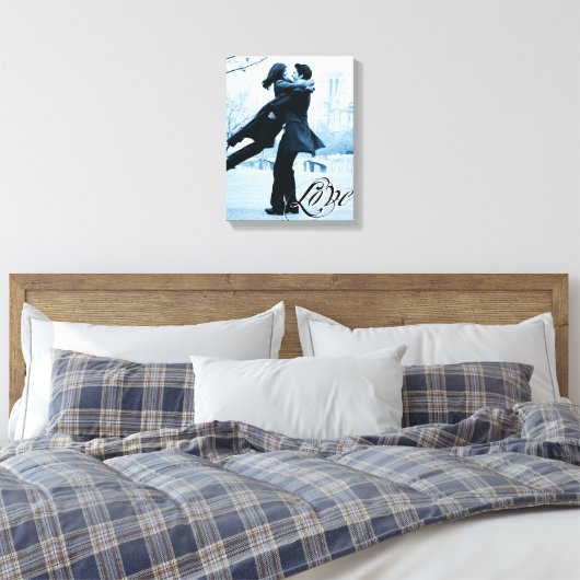 Liefde Typografie Uw Fotosjabloon Verpakt Canvas (Insitu (Slaapkamer))