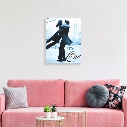 Liefde Typografie Uw Fotosjabloon Verpakt Canvas (Insitu (Woonkamer))