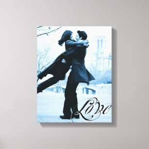 Liefde Typografie Uw Fotosjabloon Verpakt Canvas Afdruk
