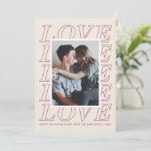 Liefde Typografie Valentijnsdag Kaart - Paarse (Staand voorkant)