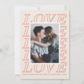 Liefde Typografie Valentijnsdag Kaart - Rood (Voorkant)