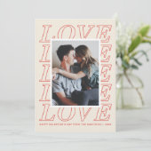 Liefde Typografie Valentijnsdag Kaart - Rood (Staand voorkant)