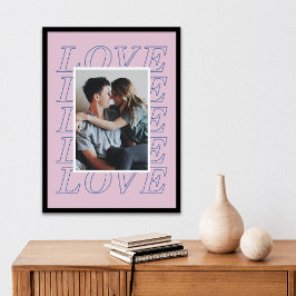 Liefde Typografie Valentijnsdag Poster - Lavendel