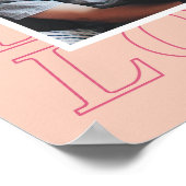 Liefde Typografie Valentijnsdag Poster - Peach (Hoek)