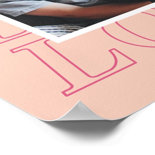 Liefde Typografie Valentijnsdag Poster - Peach (Hoek)