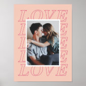 Liefde Typografie Valentijnsdag Poster - Peach (Voorkant)