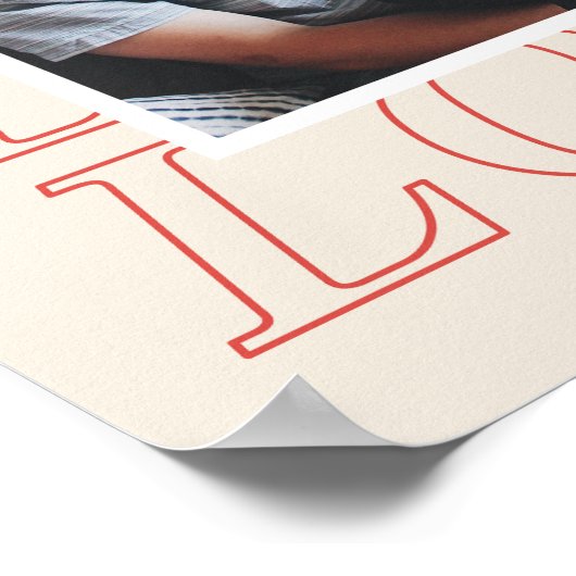 Liefde Typografie Valentijnsdag Poster - Rood (Hoek)