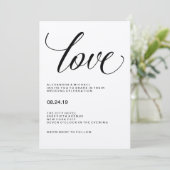 Liefde | Typografie van het huwelijk op kraftpapie Kaart (Staand voorkant)