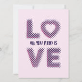 Liefde typografische vormgeving. kaart (Voorkant)