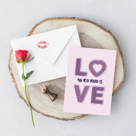 Liefde typografische vormgeving. kaart