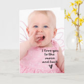 Liefde u aan de maan en het achterhart kaart (Gele Bloem)